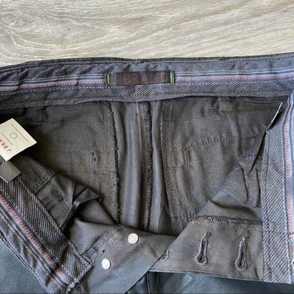 J Brand Inez Coated Slim Fit Cropped Pants Button Fly - Picture 10 of 14